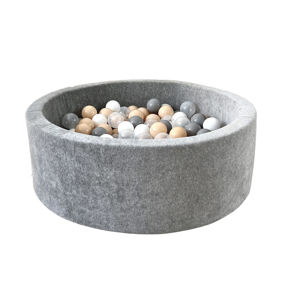 Moje | Ballenbad  Soft Velvet - Grey 90x30 cm + Ballen
