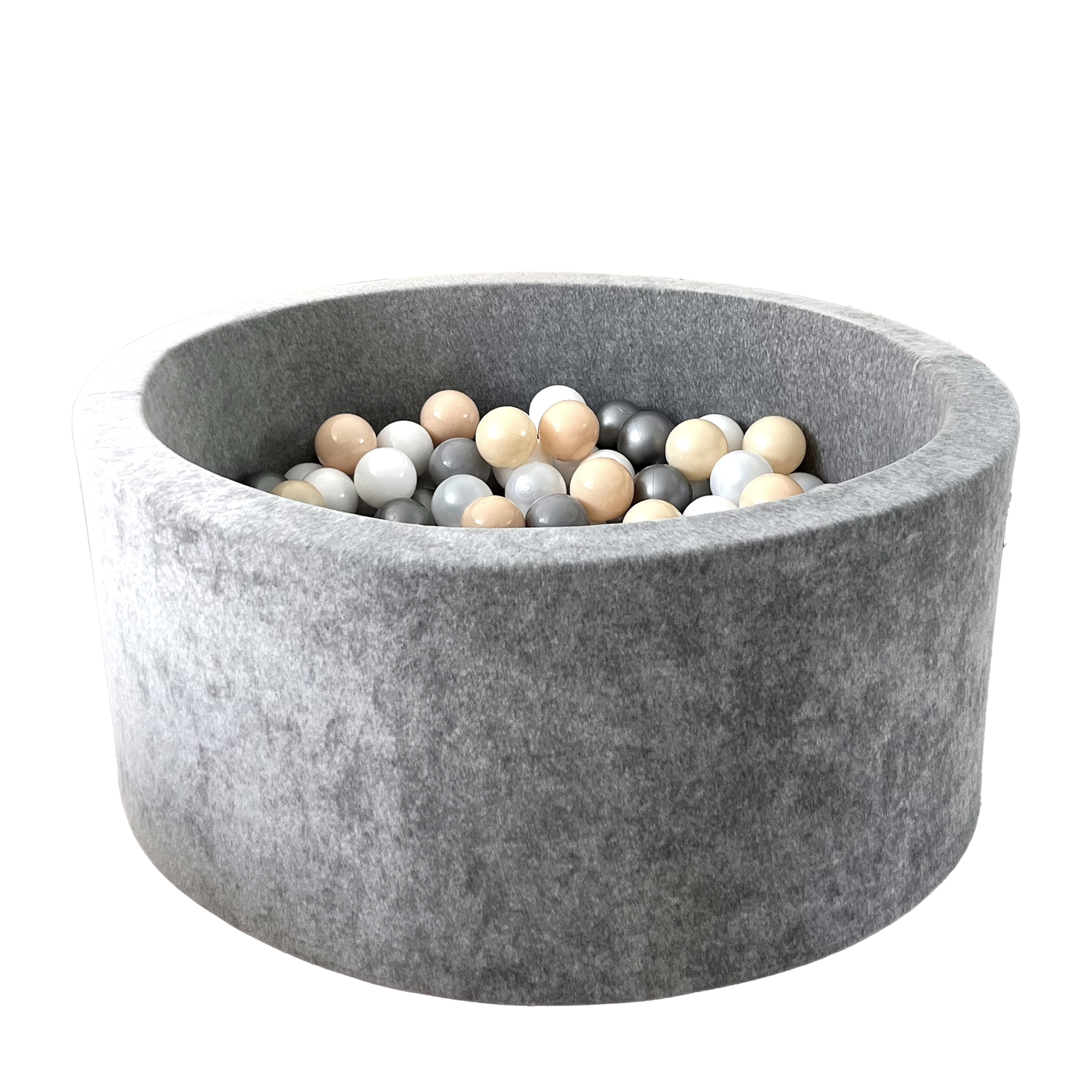 Moje | Ballenbad Soft Velvet - Grey 90x40 cm + Ballen
