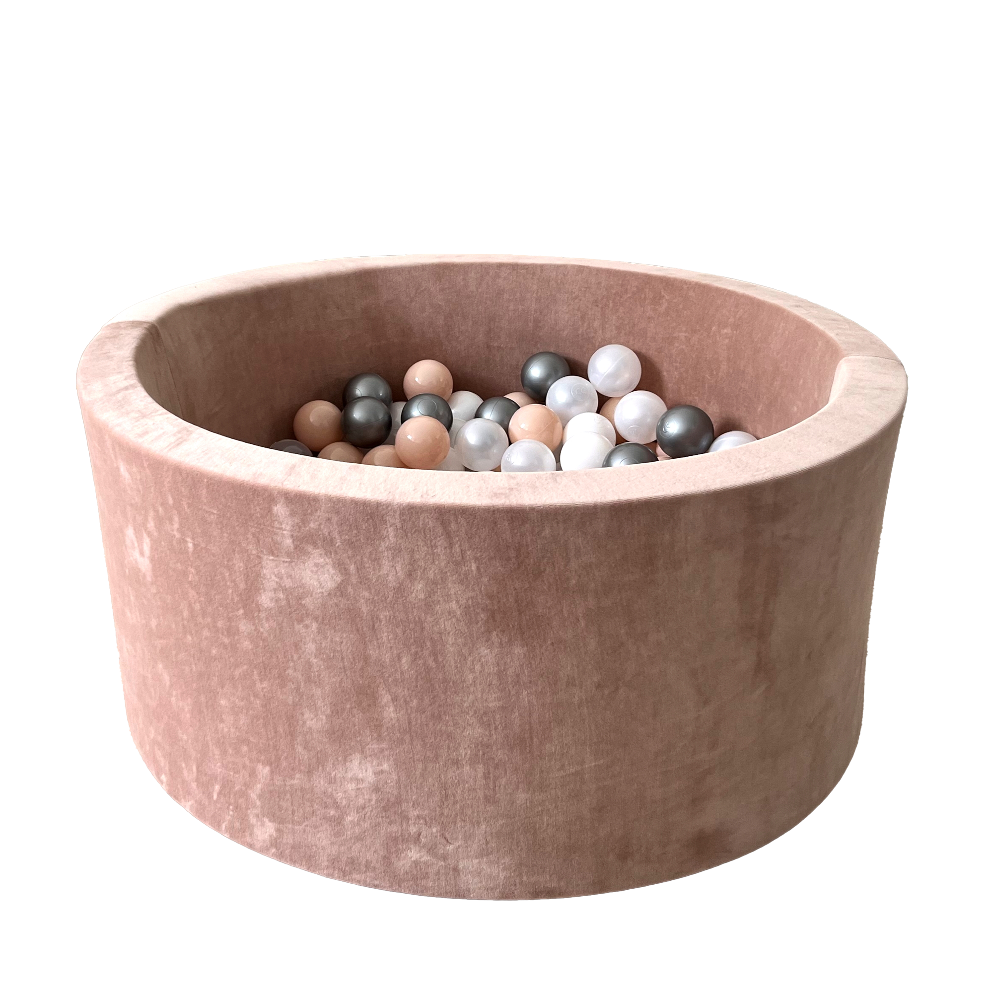 Moje | Ballenbad Soft Velvet - Dark Beige 90x40 cm + Ballen
