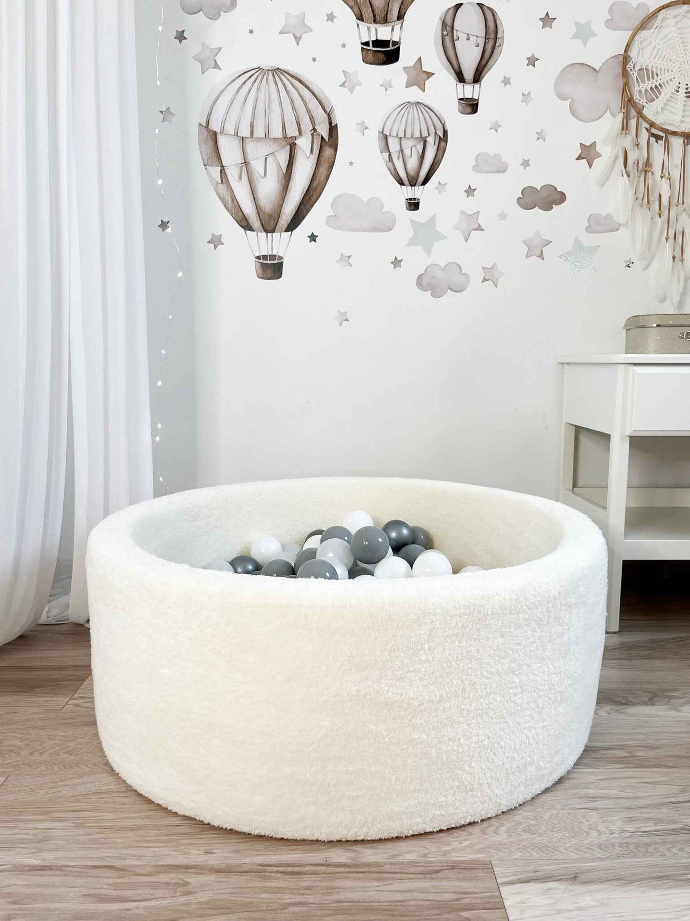 Moje | Ballenbad Teddy - White 90x40 cm + Ballen