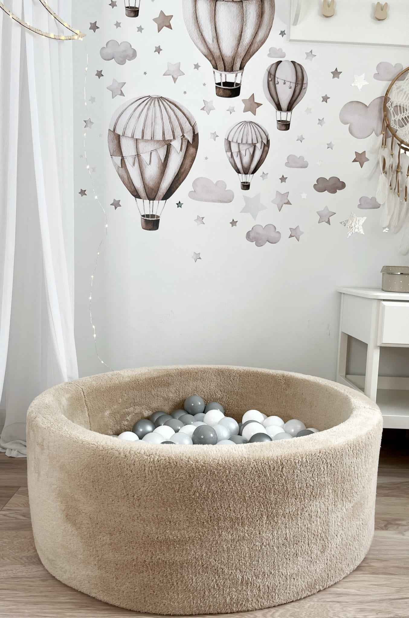 Moje | Ballenbad Teddy - Beige 90x40 cm + Ballen