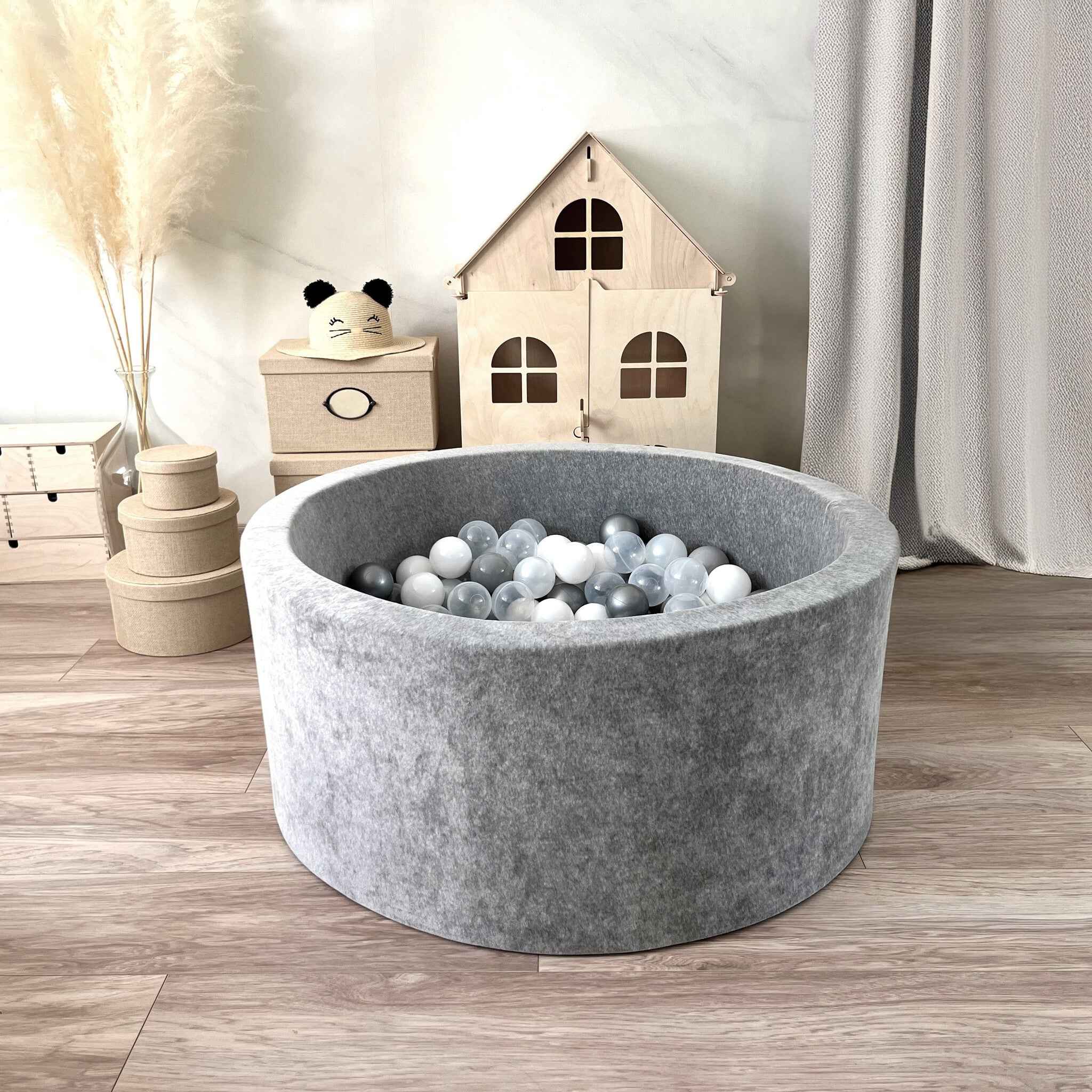 Moje | Soft Velvet Bubble Bath - Grey 90x40 cm + Bubbles
