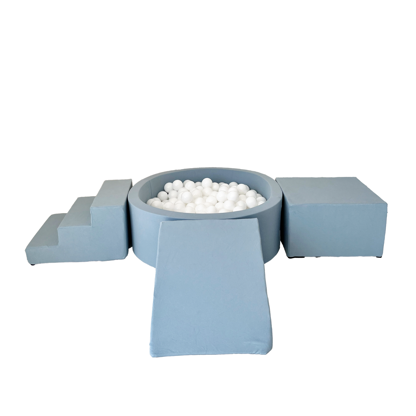 Moje | 3 Elementen + Ballenbad - Cotton Blue 90x30 cm + 200 Ballen