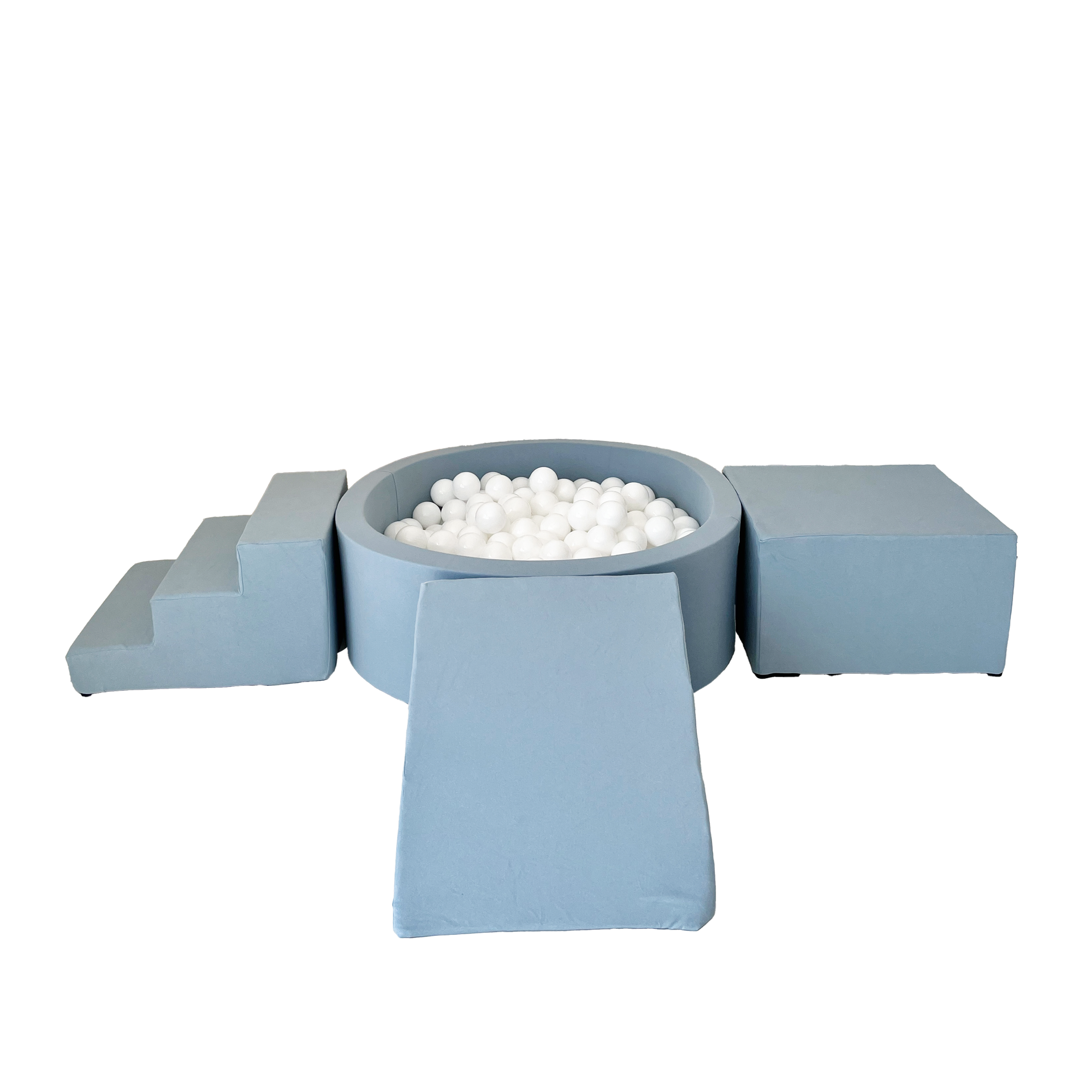 Moje | 3 Elementen + Ballenbad - Cotton Blue 90x30 cm + 200 Ballen