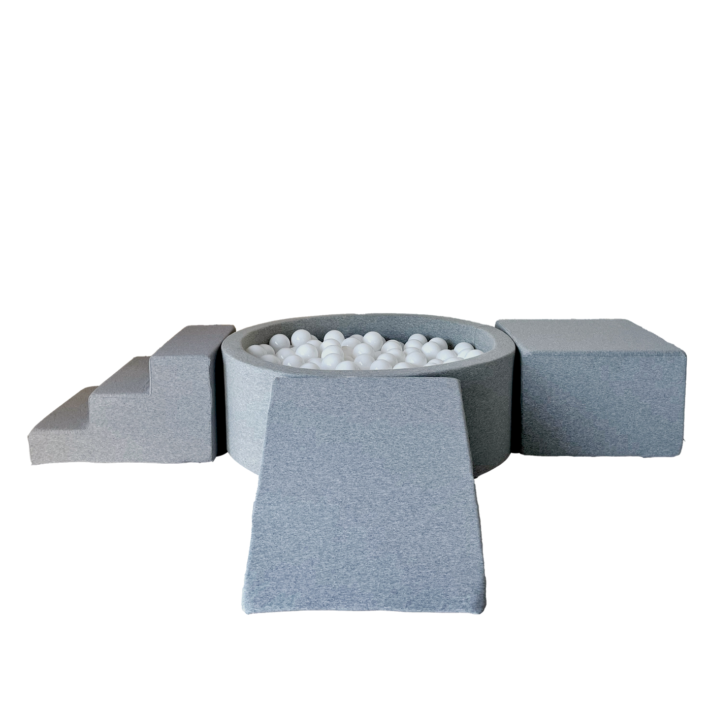 Moje |  3 Elementen + Ballenbad - Cotton Light Grey 90x30 cm + 200 Ballen