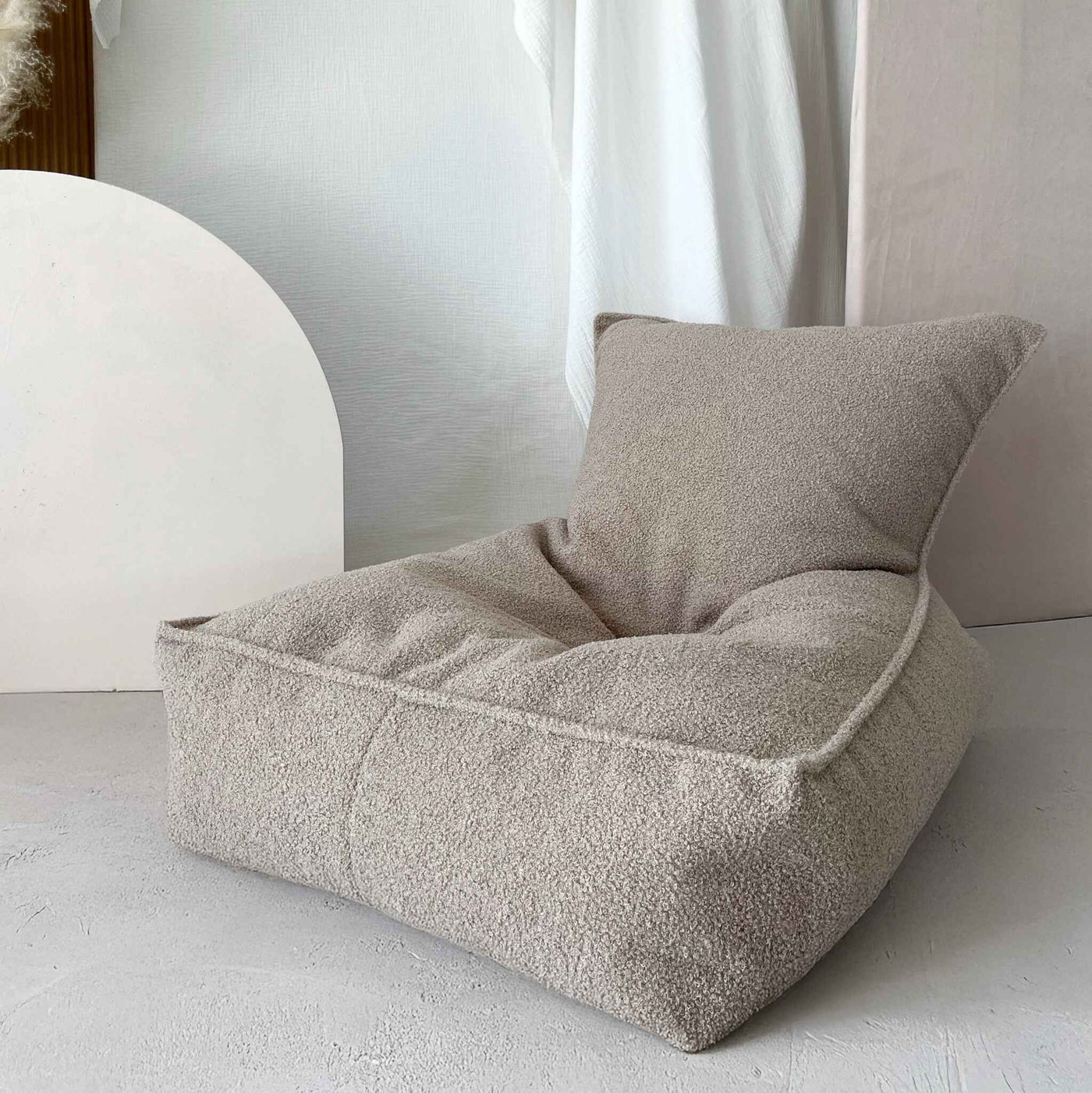 Moje | Bouclé Beanbag Beige