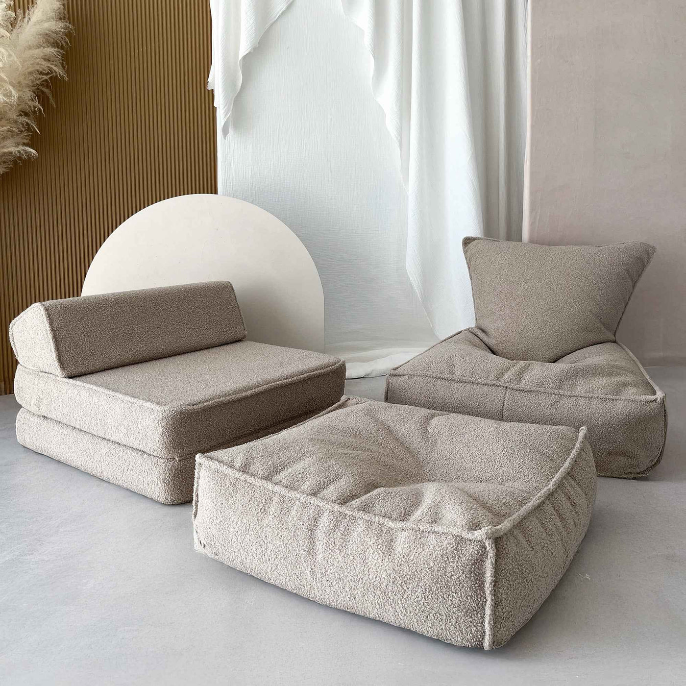 Moje | Bouclé Beanbag Beige