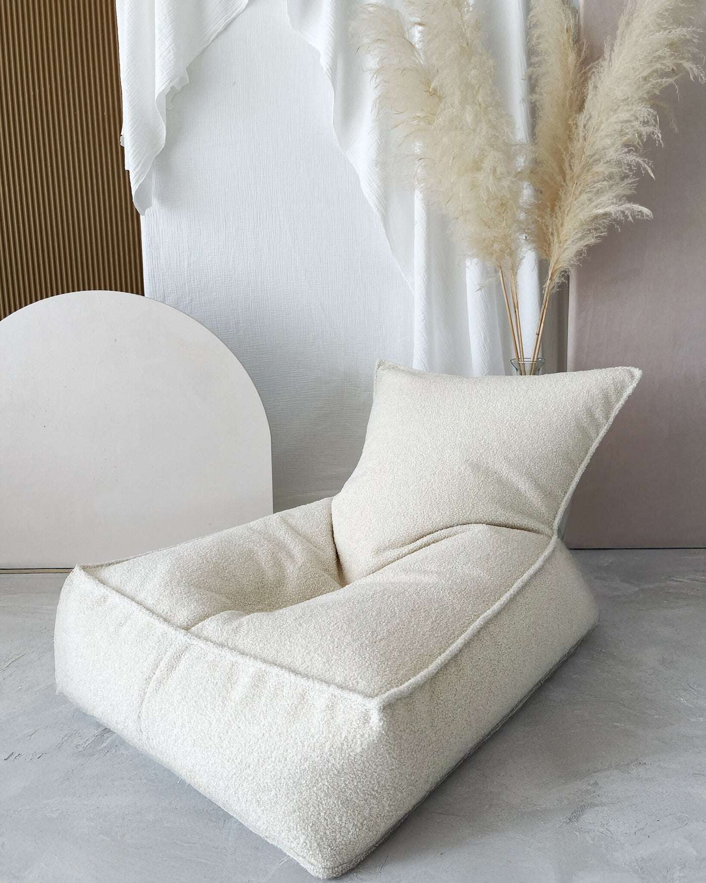 Moje | Bouclé Beanbag Cream