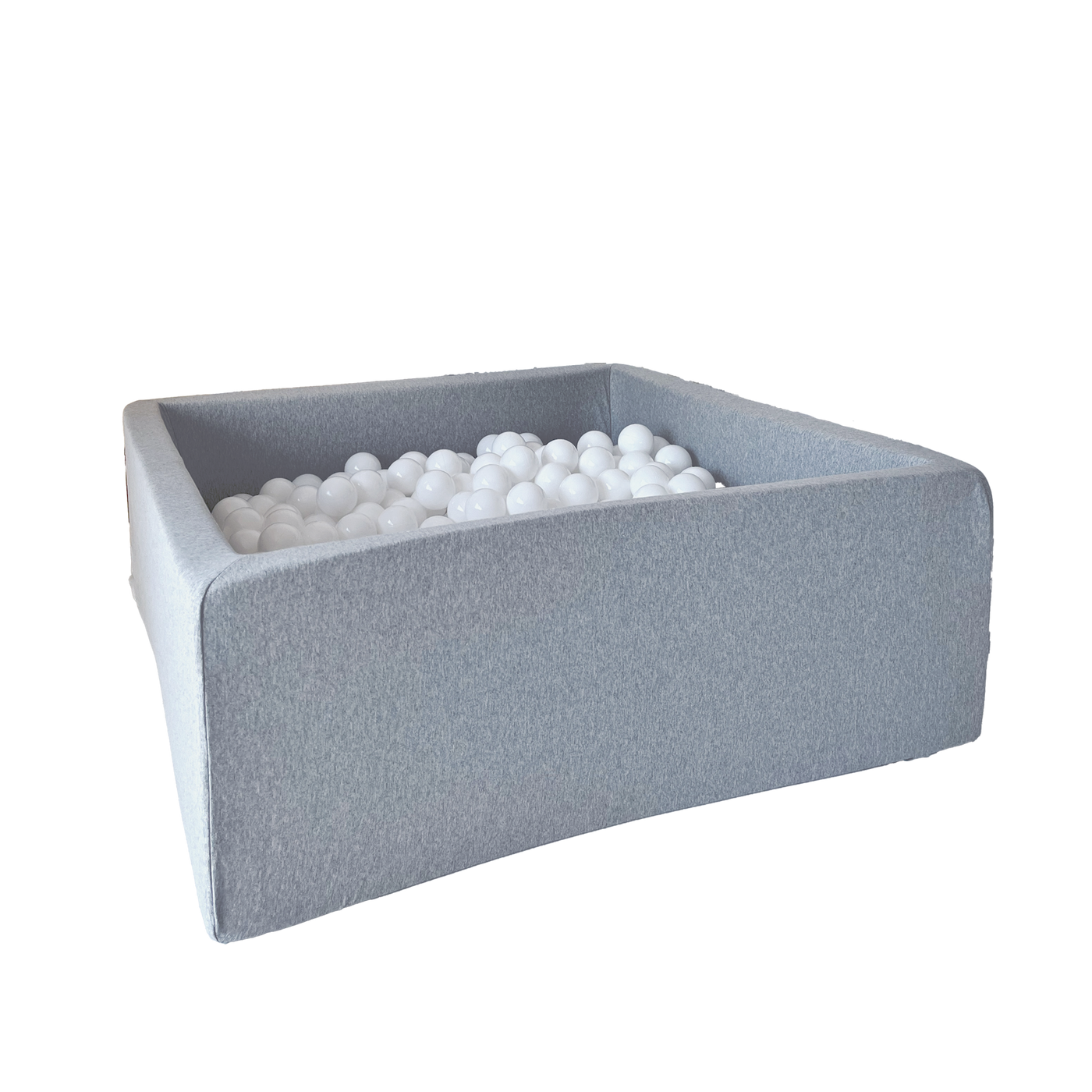 Moje | Vierkant Ballenbad Cotton - Light Grey 106x106x40 cm + Ballen