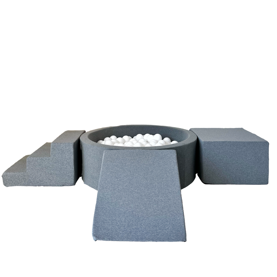 Moje | 3 Elementen + Ballenbad  Cotton Grey 90x30 cm + 200 Ballen -
