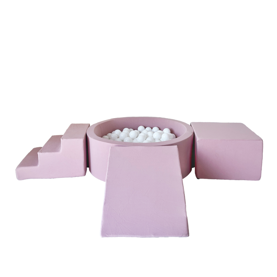 Moje | 3 Elementen + Ballenbad - Cotton Pink 90x30 cm + 200 Ballen