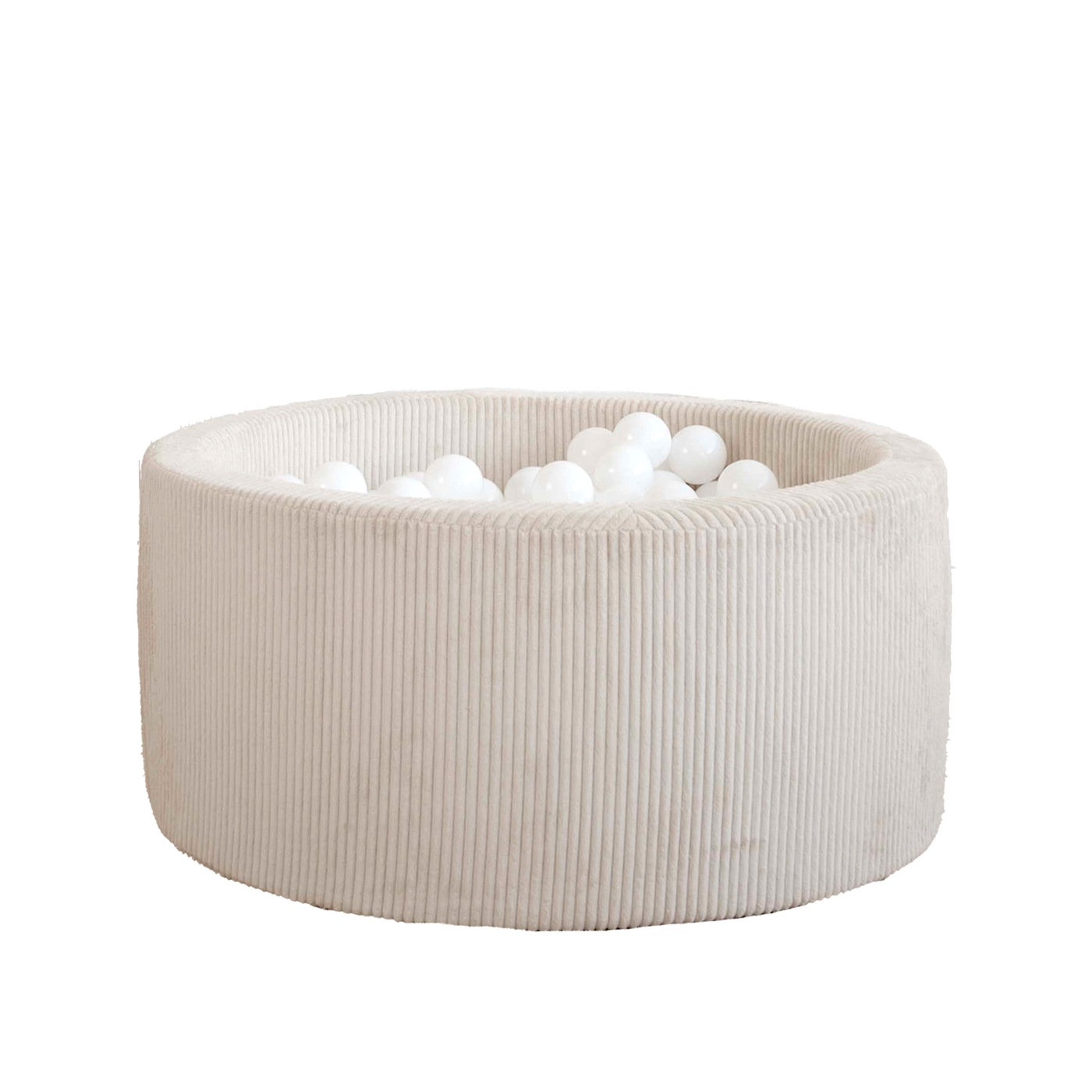 Moje | Ball Pool Rib Velvet - Crème 90x40 cm + Ballen