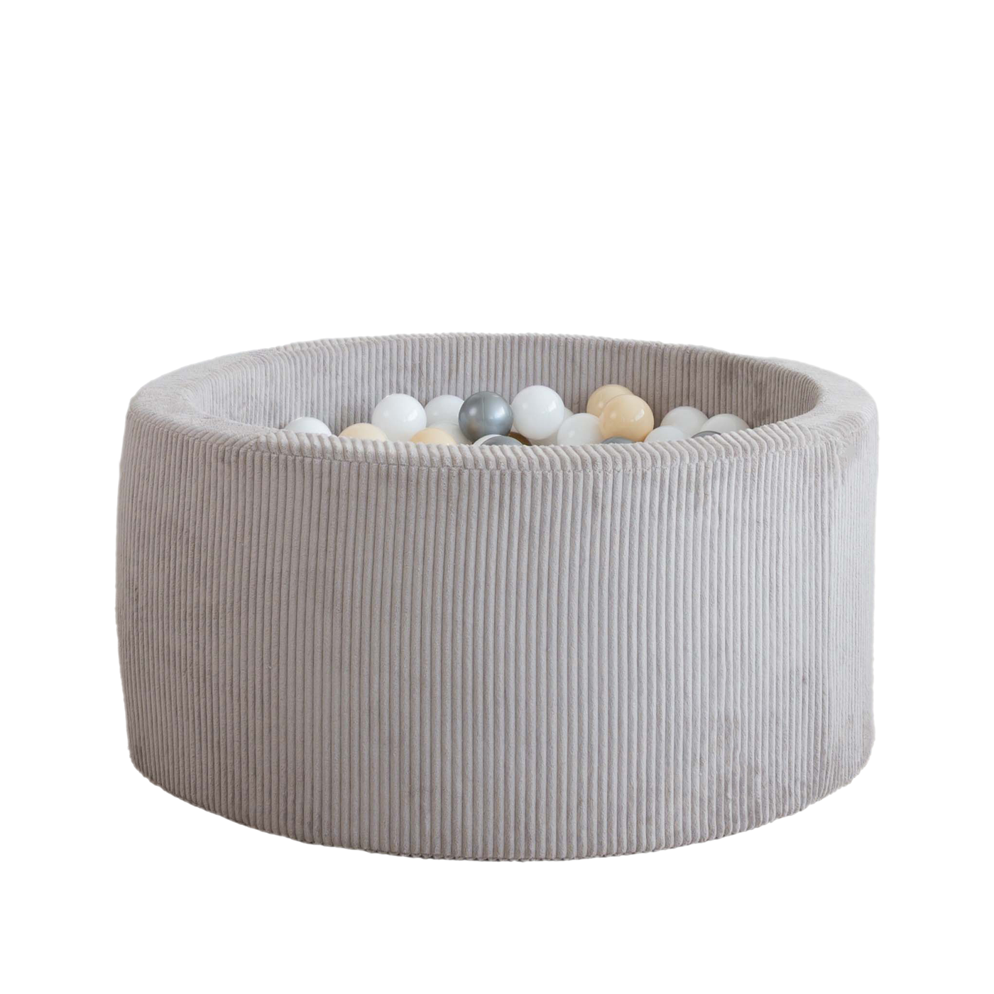 Moje | Ballenbad Rib Velvet - Grey 90x40 cm + Ballen