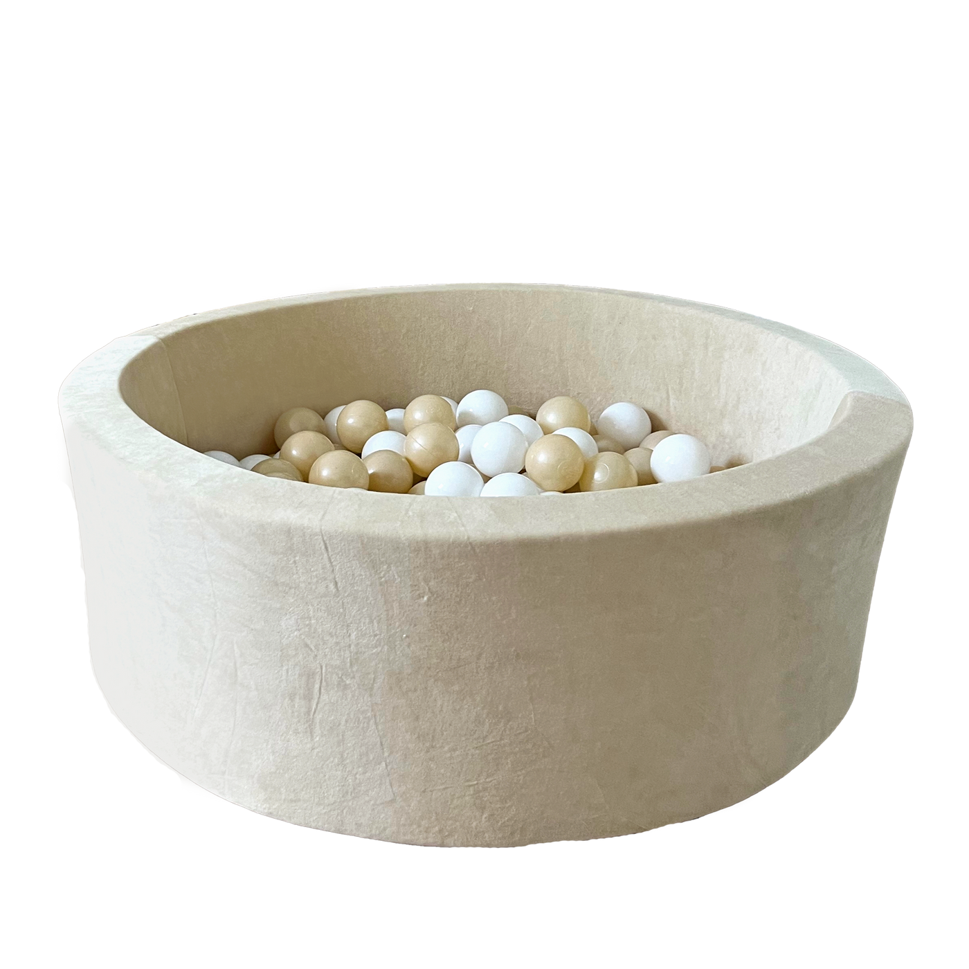 Moje | Ballenbad  Soft Velvet - Ecru 90x30 cm + Ballen