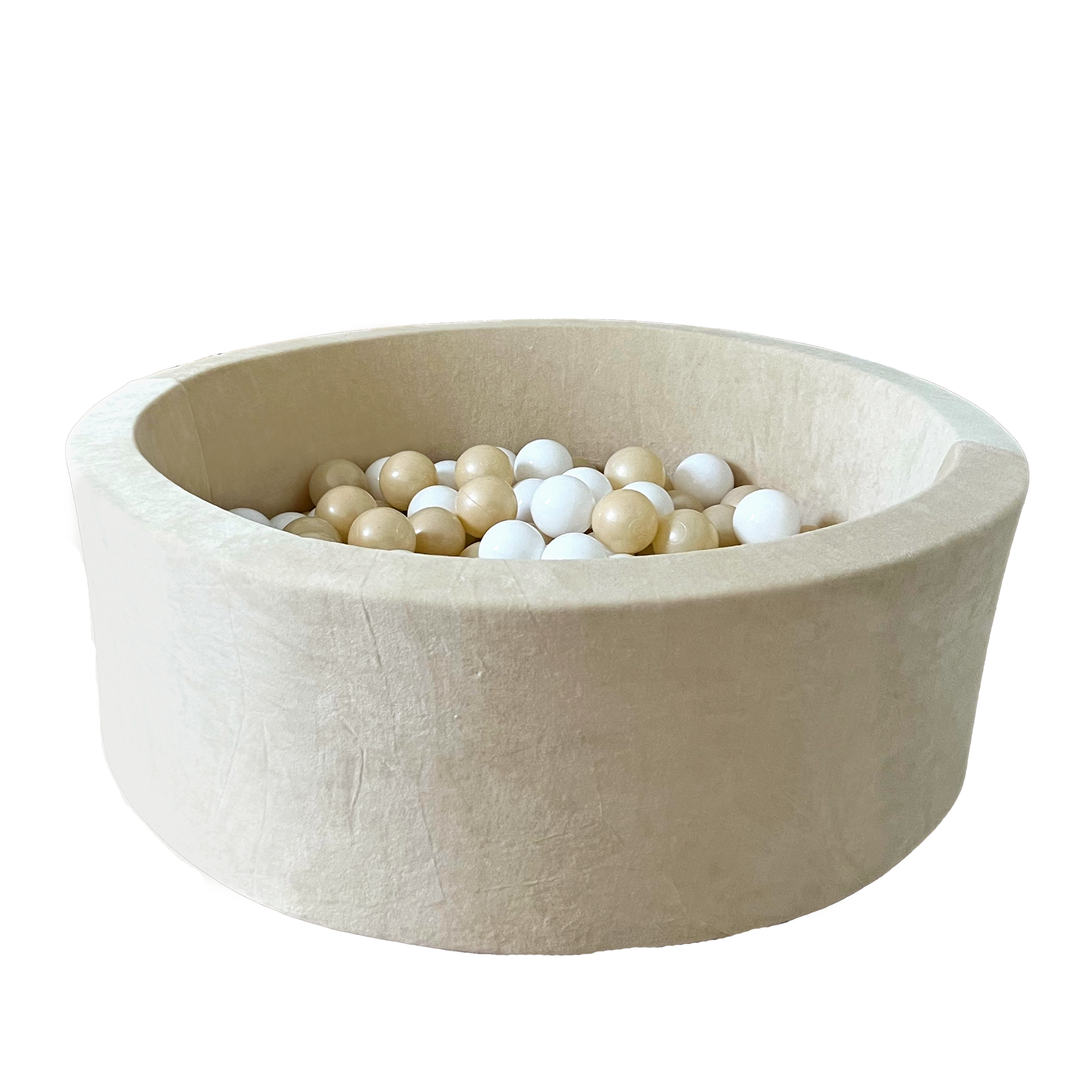 Moje | Ballenbad  Soft Velvet - Ecru 90x30 cm + Ballen