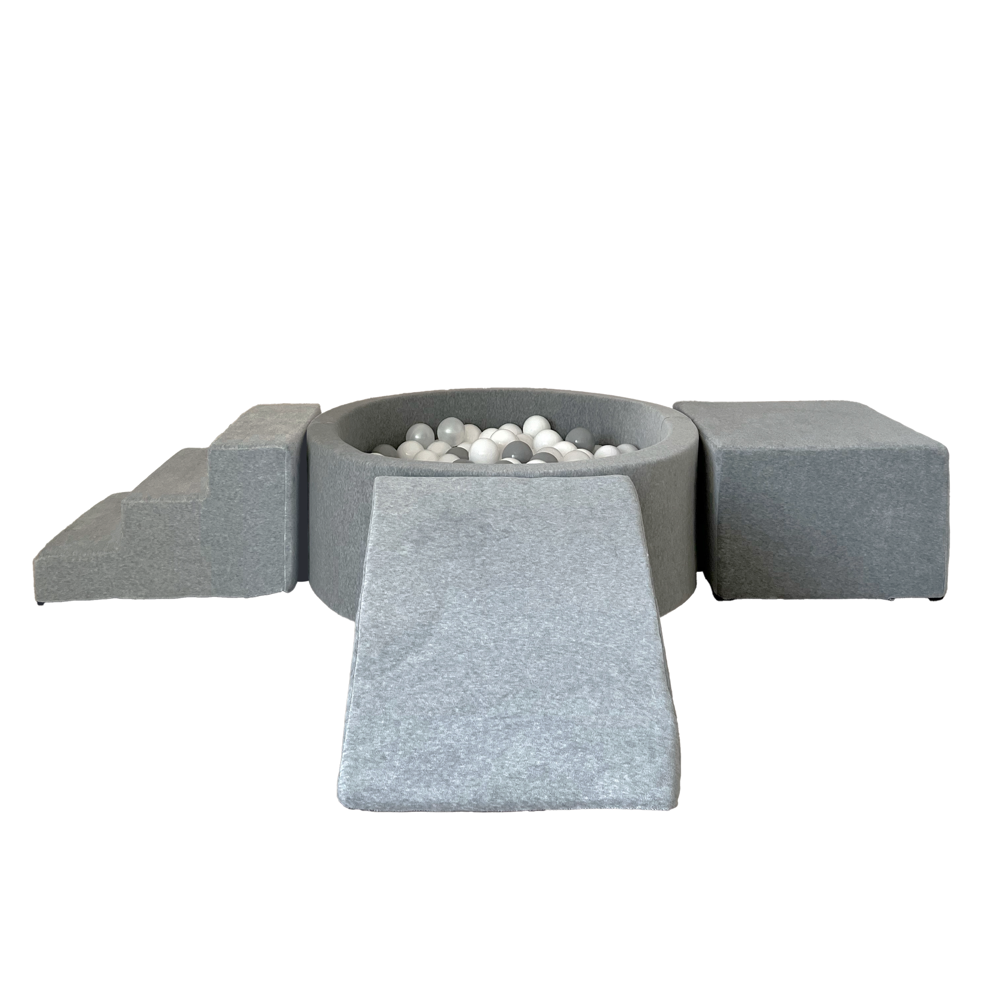 Moje | 3 Elementen + Ballenbad - Soft Velvet Grey 90x30 cm + 200 Ballen