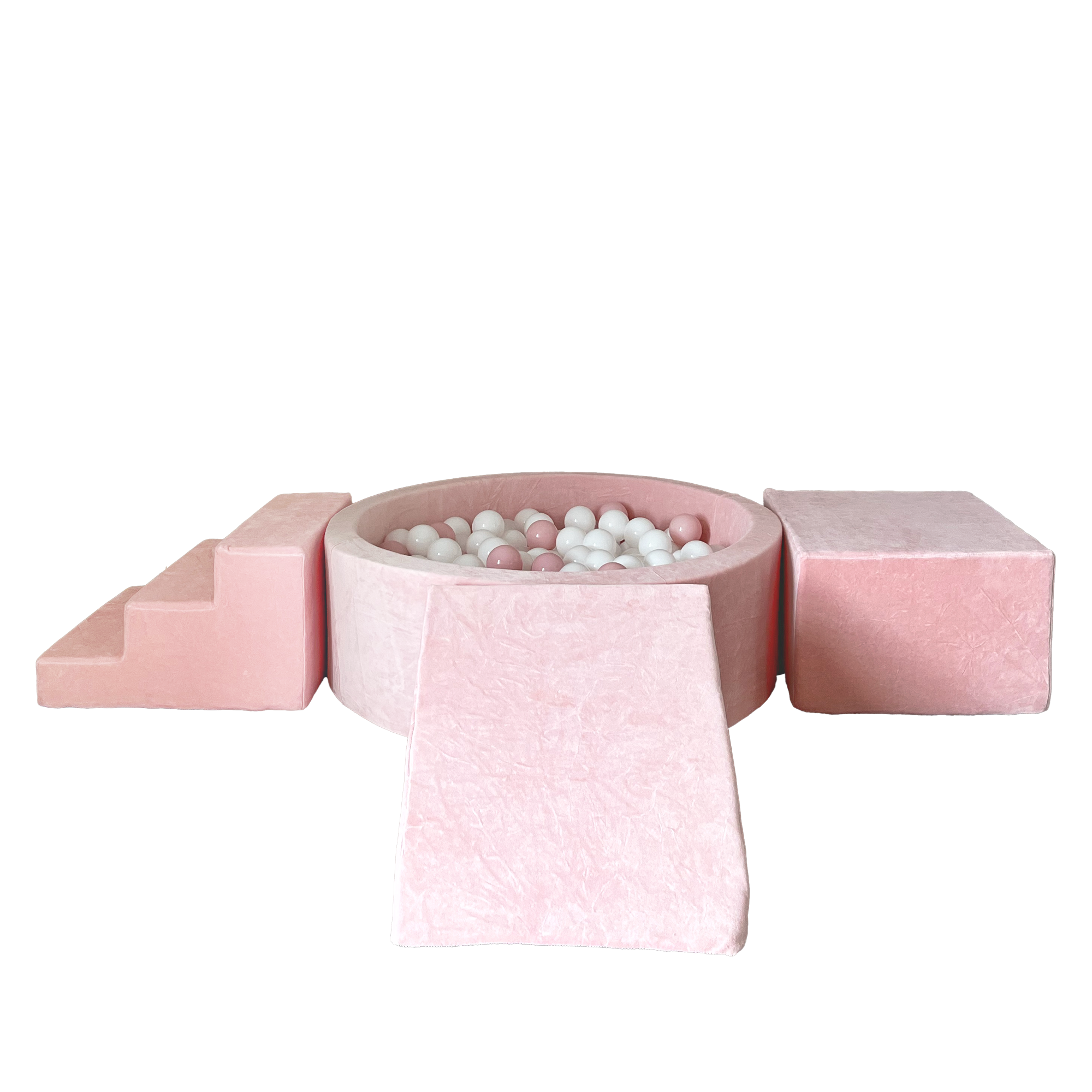 Moje | 3 Elementen + Ballenbad - Soft Velvet Light Pink 90x30 cm + 200 Ballen
