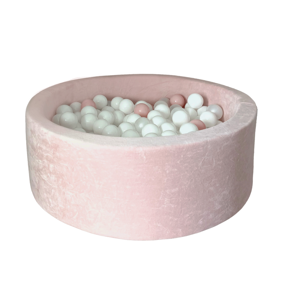 Moje | Ballenbad  Soft Velvet - Light Pink 90x30 cm + Ballen
