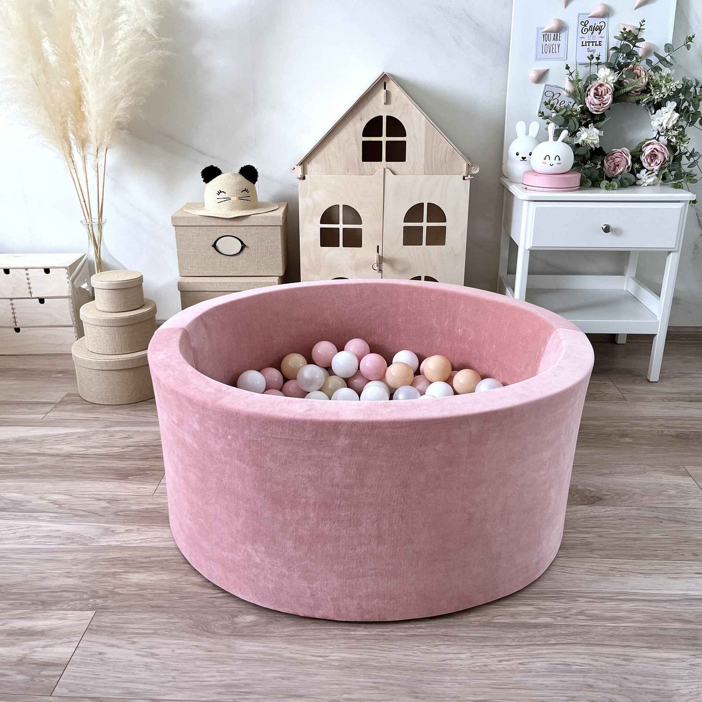 Moje | Bubble Bath Soft Velvet - Raspberry Pink 90x40 cm + Balls