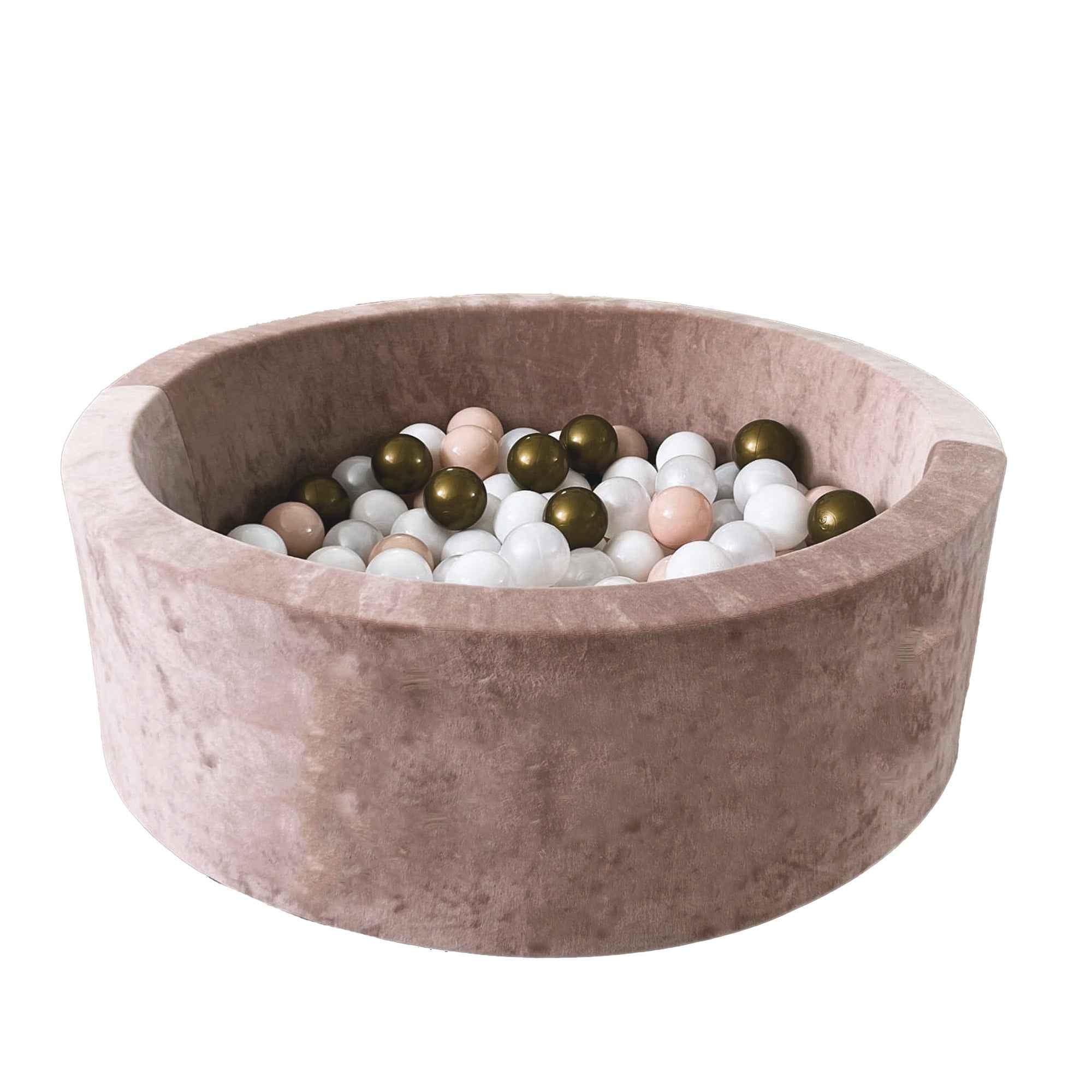 Moje | Ballenbad Soft Velvet - Dark Beige 90x30 cm + Ballen
