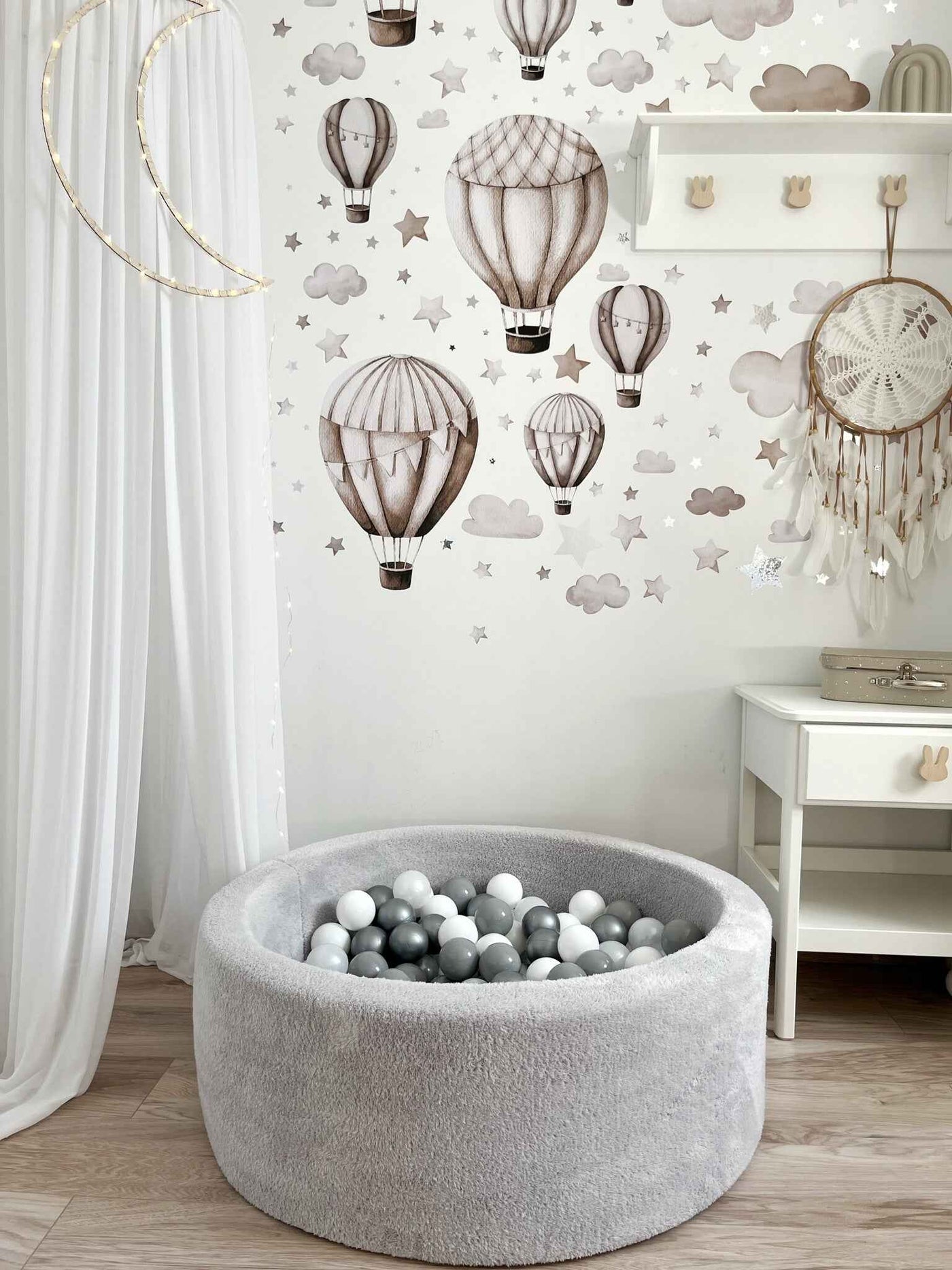 Moje | Ballenbad Teddy Grey 90x30 + Ballen