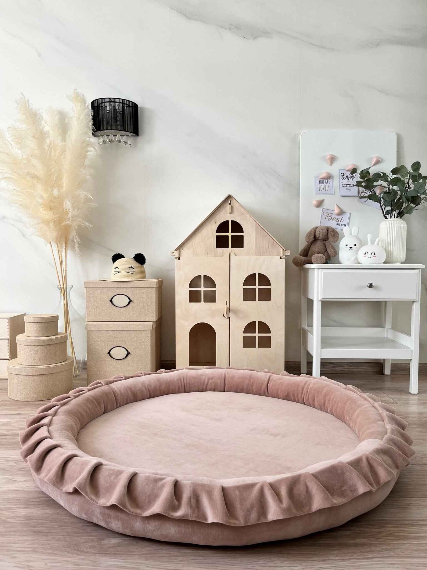 Moje | Speelnest Soft Velvet  - Dark Beige