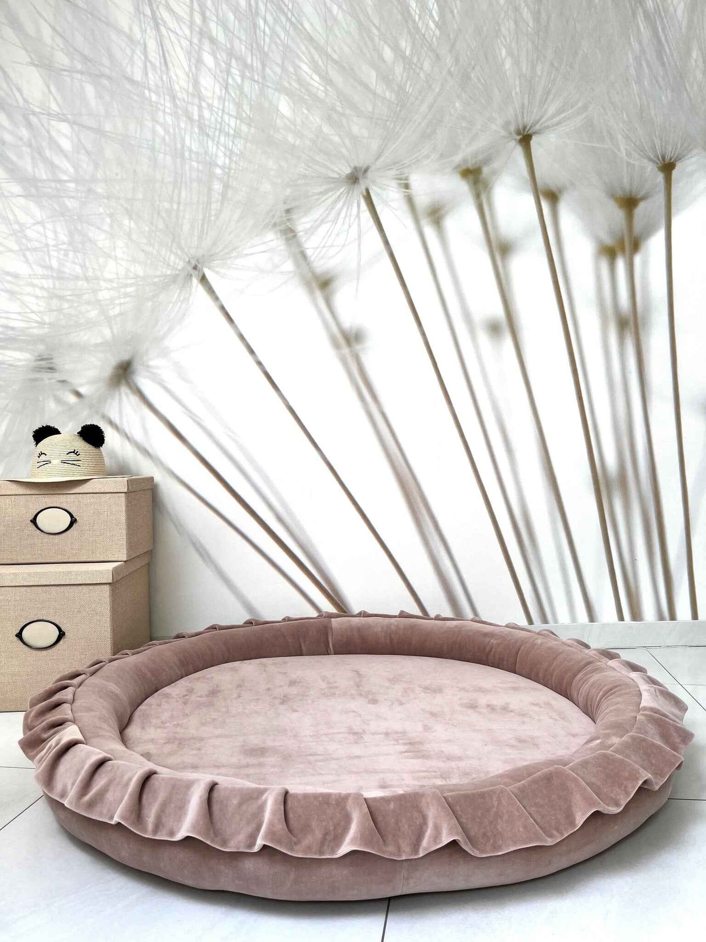 Moje | Speelnest Soft Velvet  - Dark Beige