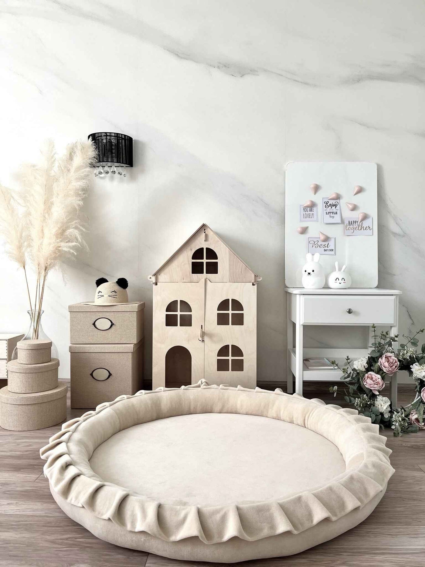 Moje | Playpen Soft Velvet - Ecru