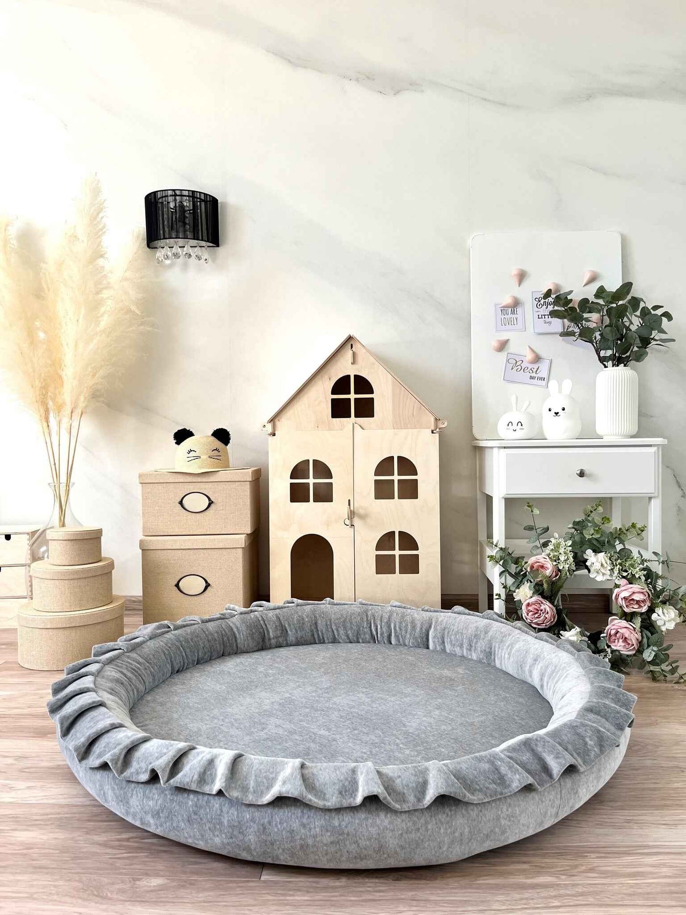 Moje | Speelnest  Soft Velvet - Grey