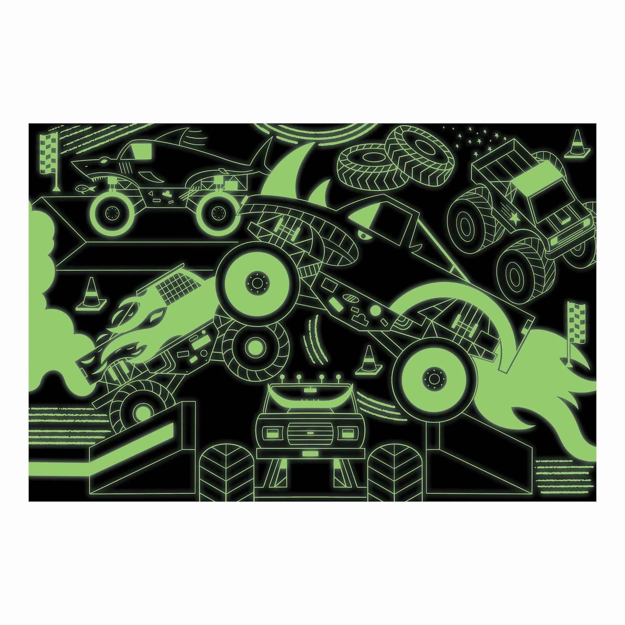 Mudpuppy | Glow In Dark Puzzel/Monster Trucks