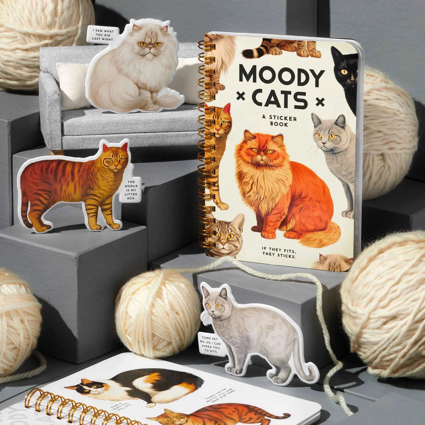 New Mags | Moody Cats Stickerboek