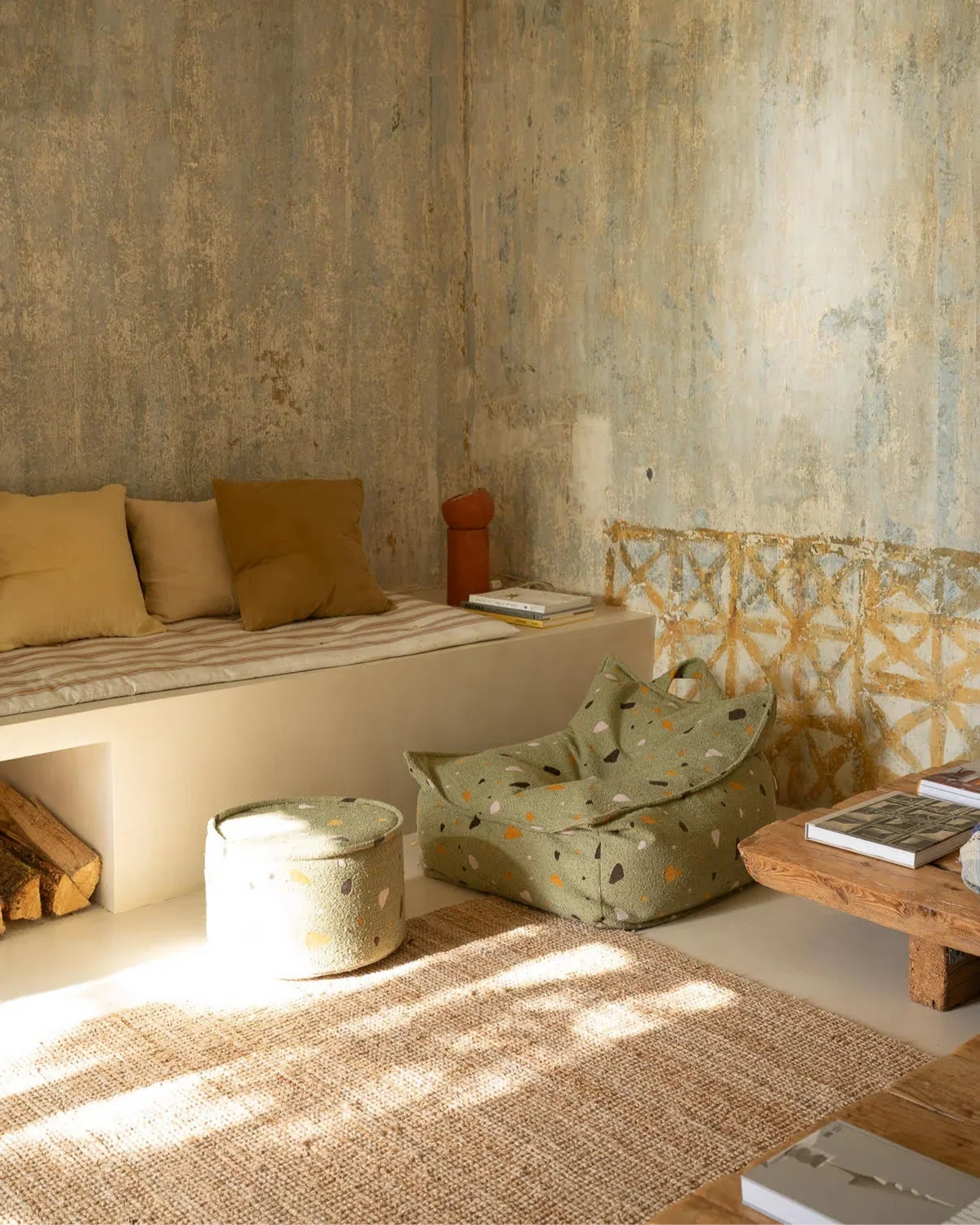 Wigiwama | Zitzak Beanbag Chair Terrazzo Moss