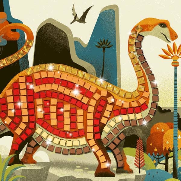 Mozaïek - dinosaurussen - metaal - Djeco +4 jr