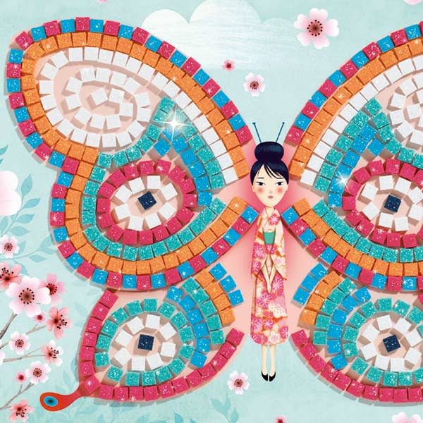Mozaïek - vlinders - glitter - Djeco +4 jr