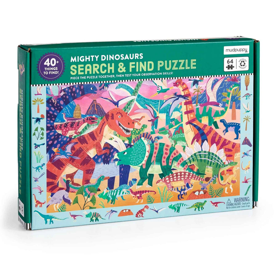 Mudpuppy | Zoek En Vind Puzzel Machtige Dinosaurus 64 Stuks