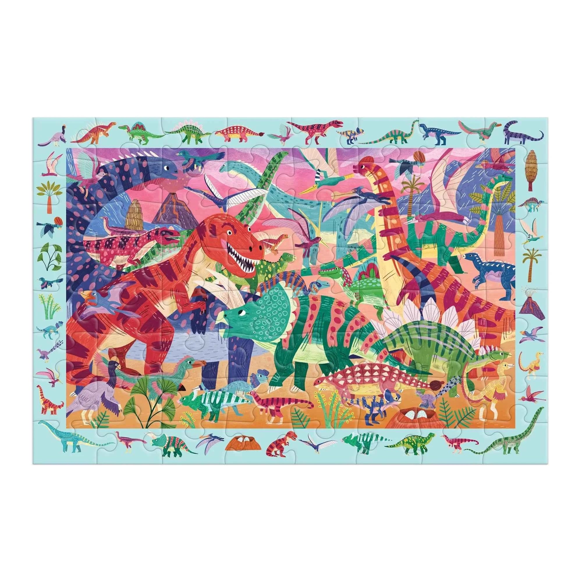 Mudpuppy | Seek and Find Mighty Dinosaur 64-Piece Puzzle