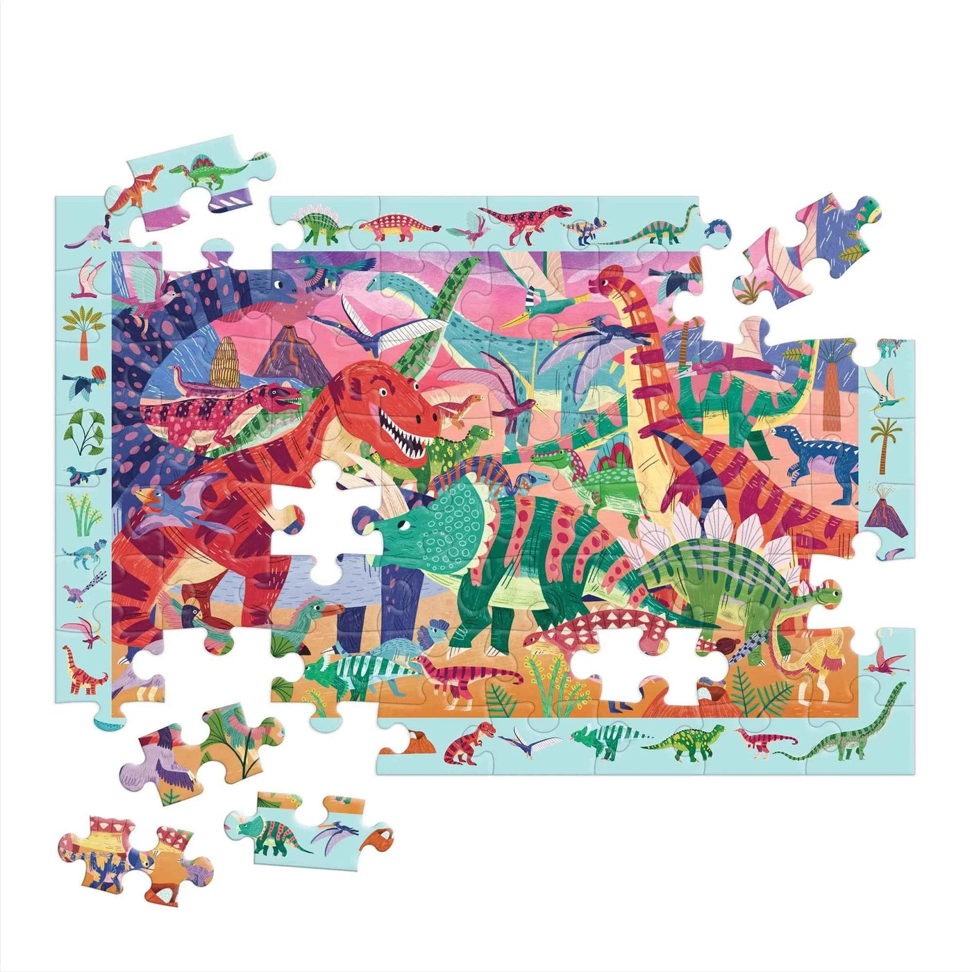 Mudpuppy | Seek and Find Mighty Dinosaurs 64-Piece Puzzle