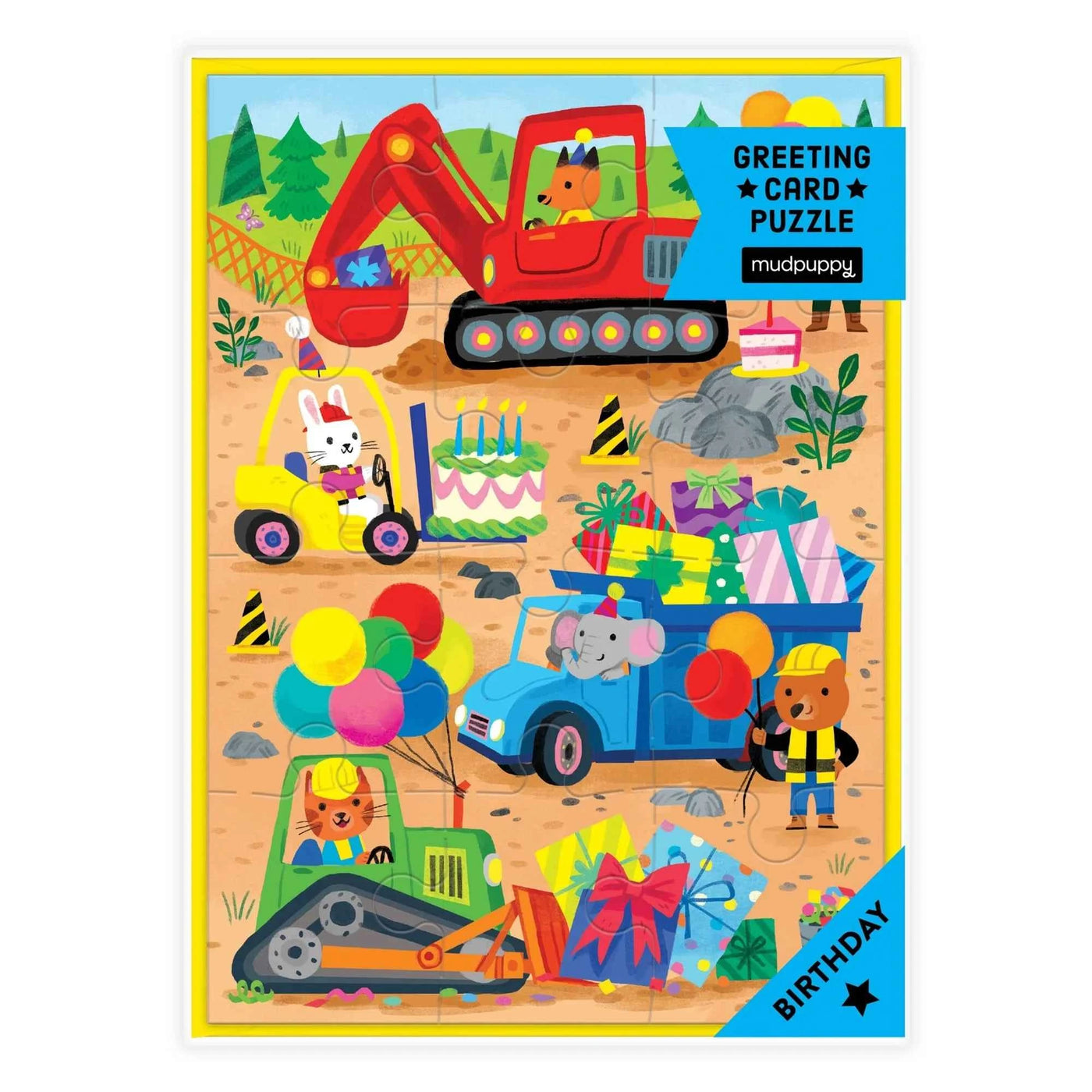 Mudpuppy | Wenskaart Bouwwerf Puzzel