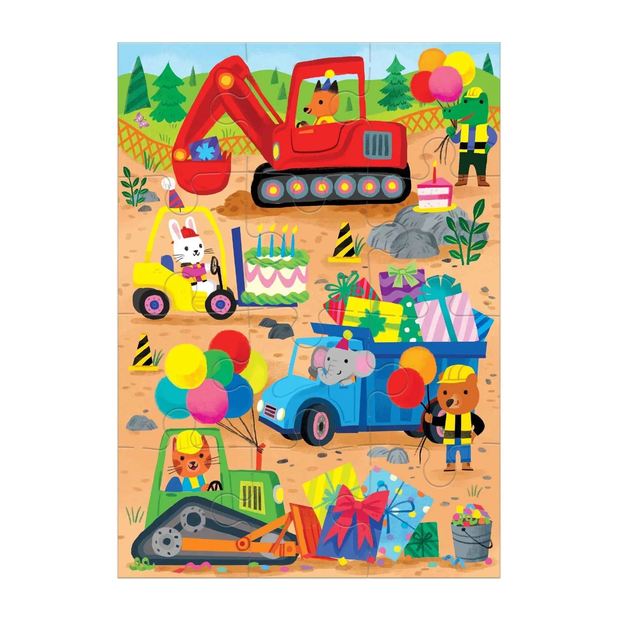 Mudpuppy | Wenskaart Bouwwerf Puzzel