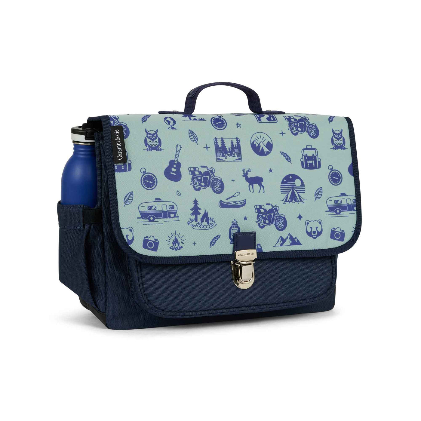 Caramel & Cie | Medium Blue Wild Trip Book Bag