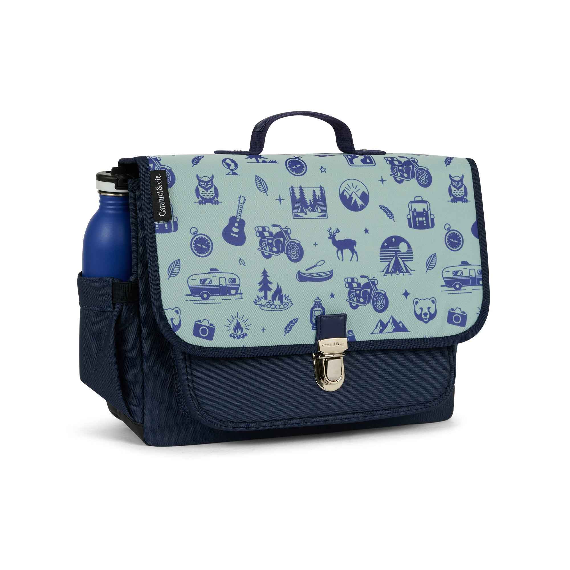 Caramel & Cie | Medium Blue Wild Trip Book Bag