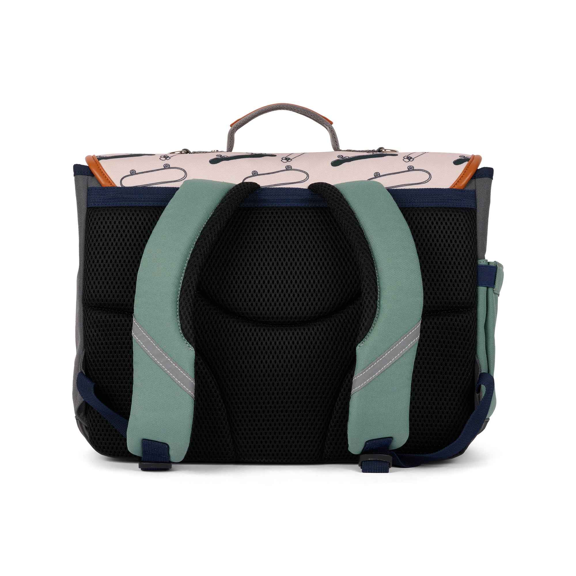 Caramel & Cie | Medium Book Bag Satchel Grey Skate
