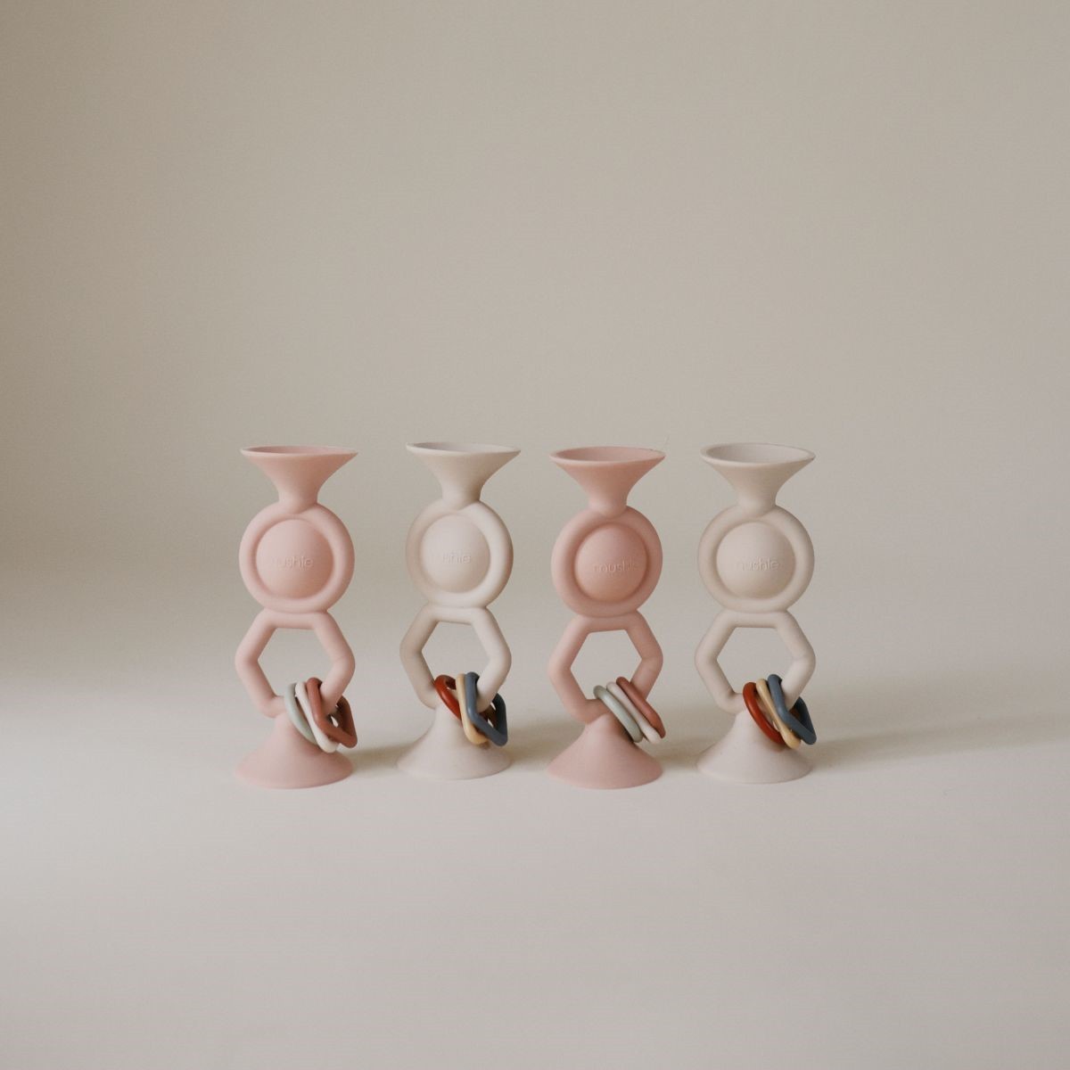 Mushie | hexapop suction toy blush