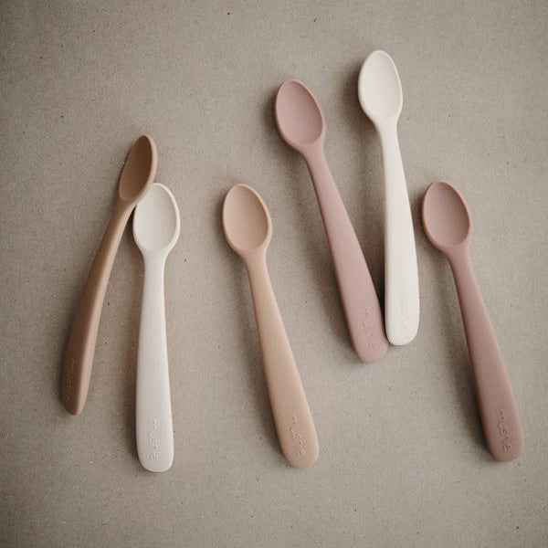 Mushie Baby Spoons Blush - Shifting Sand
