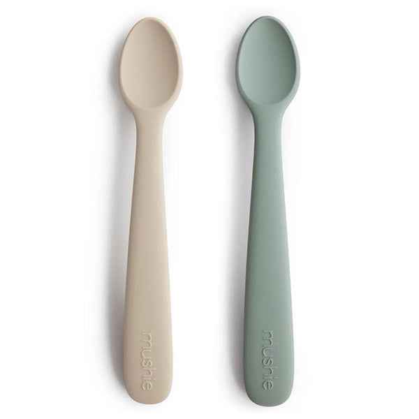 Mushie baby spoons Cambridge Blue - Shifting Sand
