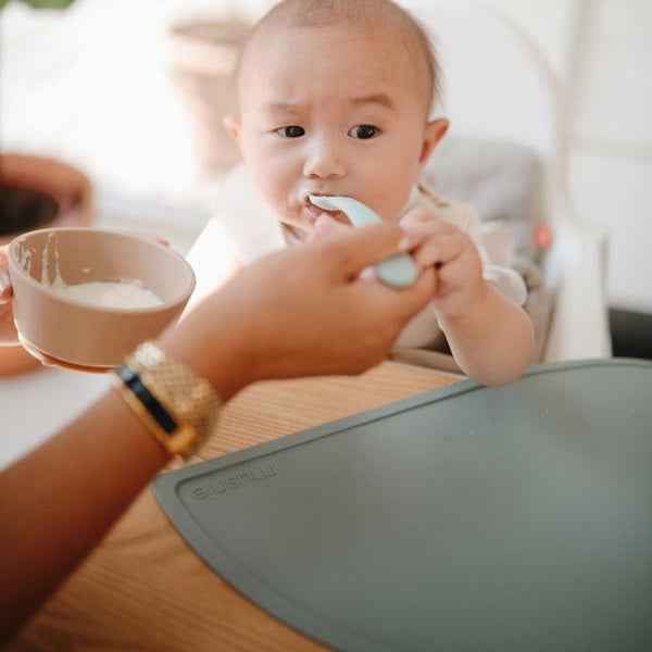 Mushie Baby Spoons Cambridge Blue - Shifting Sand