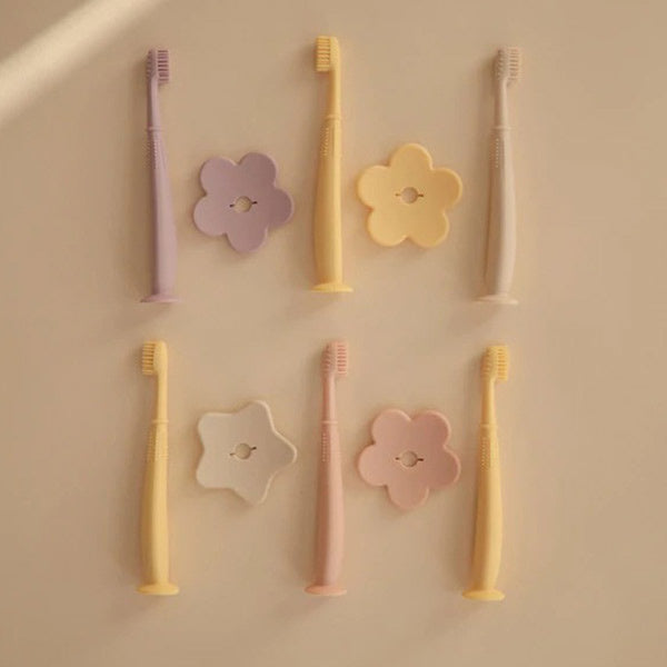 Mushie kindertandenborstel Flower Pale daffodil
