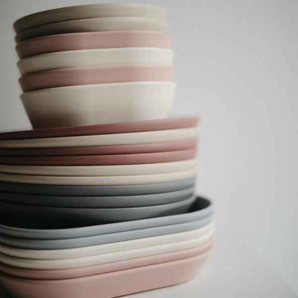 Mushie Square Plates Set of 2 - Cloud