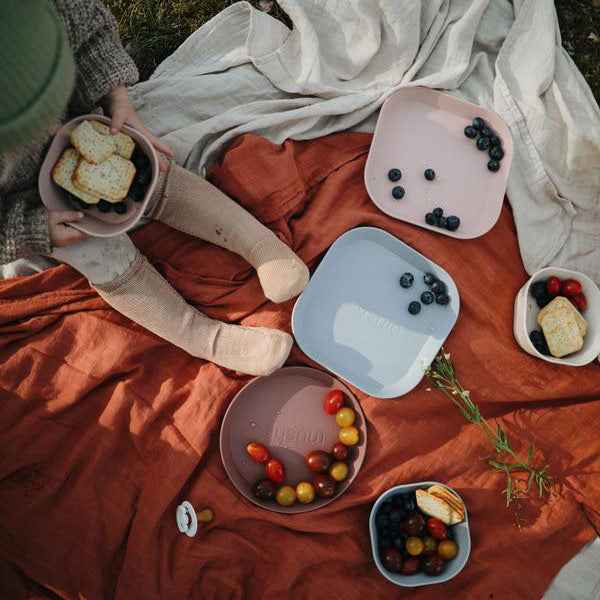 Mushie Square Plates Set of 2 - Cloud