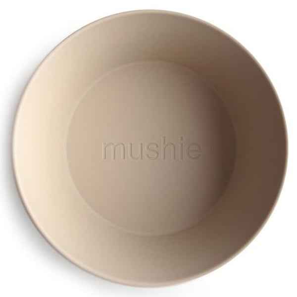 Mushie ronde kommen set van 2 - Vanilla